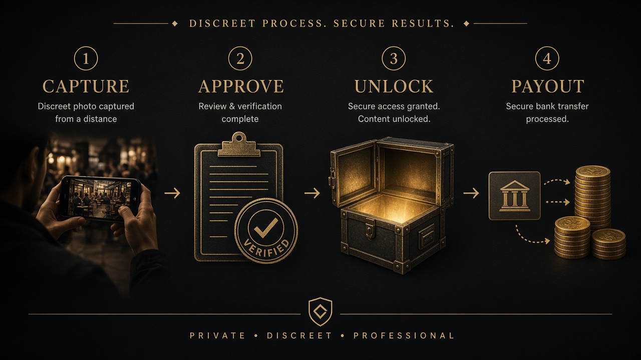 Four-step payout path: capture, approve, unlock, payout