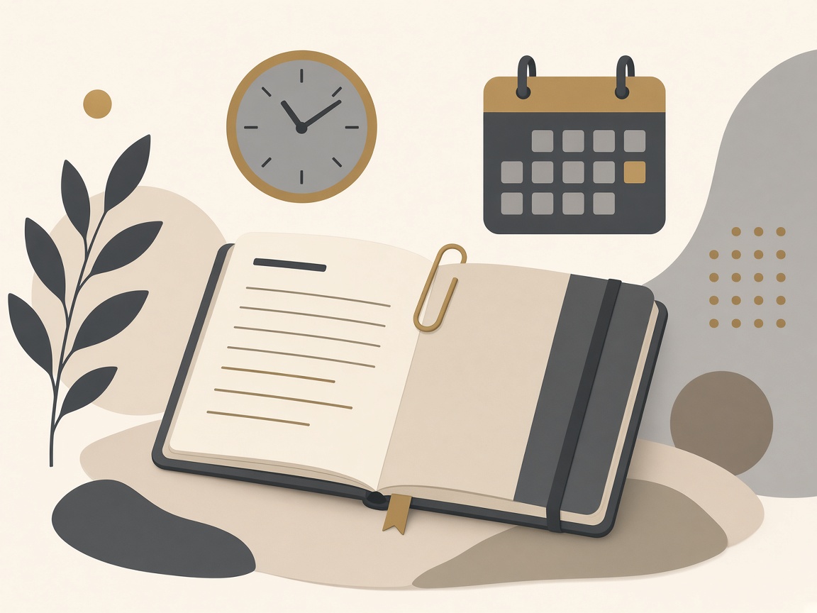 Illustration of documenting dated facts in a journal