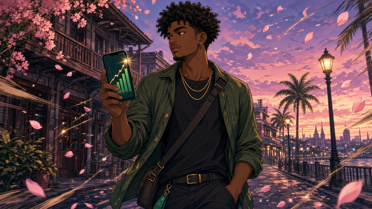 Field investigator on a Georgetown dusk street