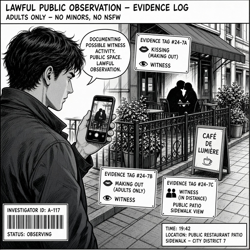 Capturing public patio evidence with tags