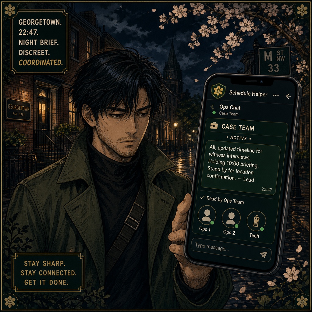 Ops chat thread on Schedule Helper